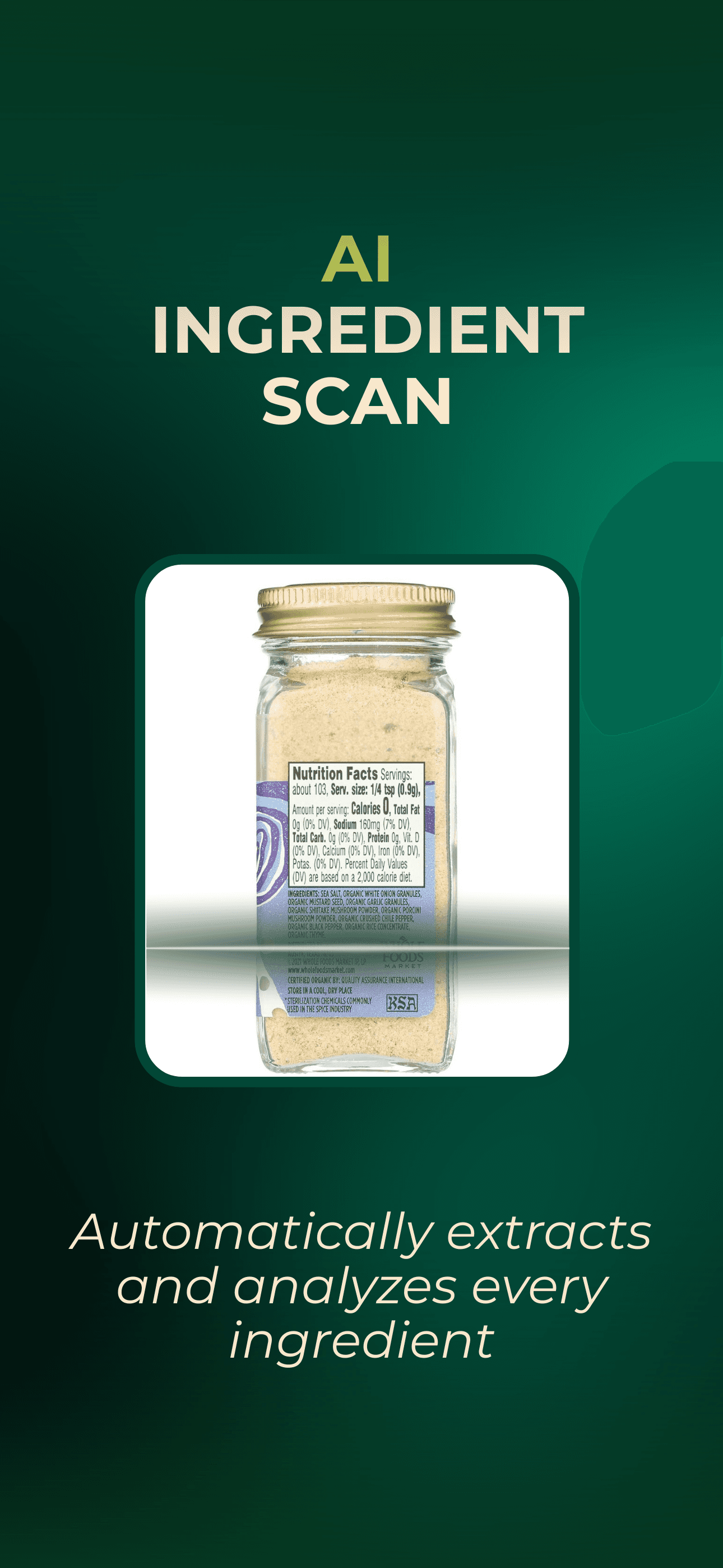 AI Ingredient Scanner